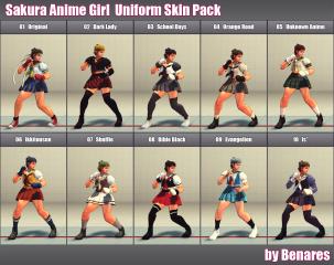 Anime Girl Uniform Pack