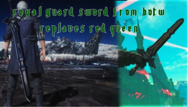The Royal Guard sword replaces the Red Queen