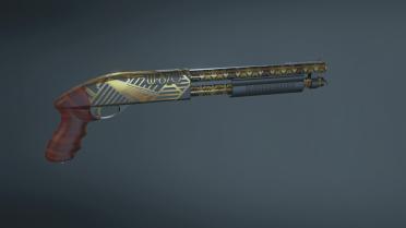 Art Deco style W-870 Shot bullet gun