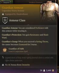 Legendary Guardian Armour