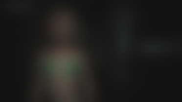 Sherry green bikini aerith hairstyle